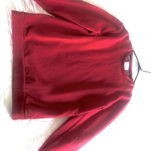 Red crew neck